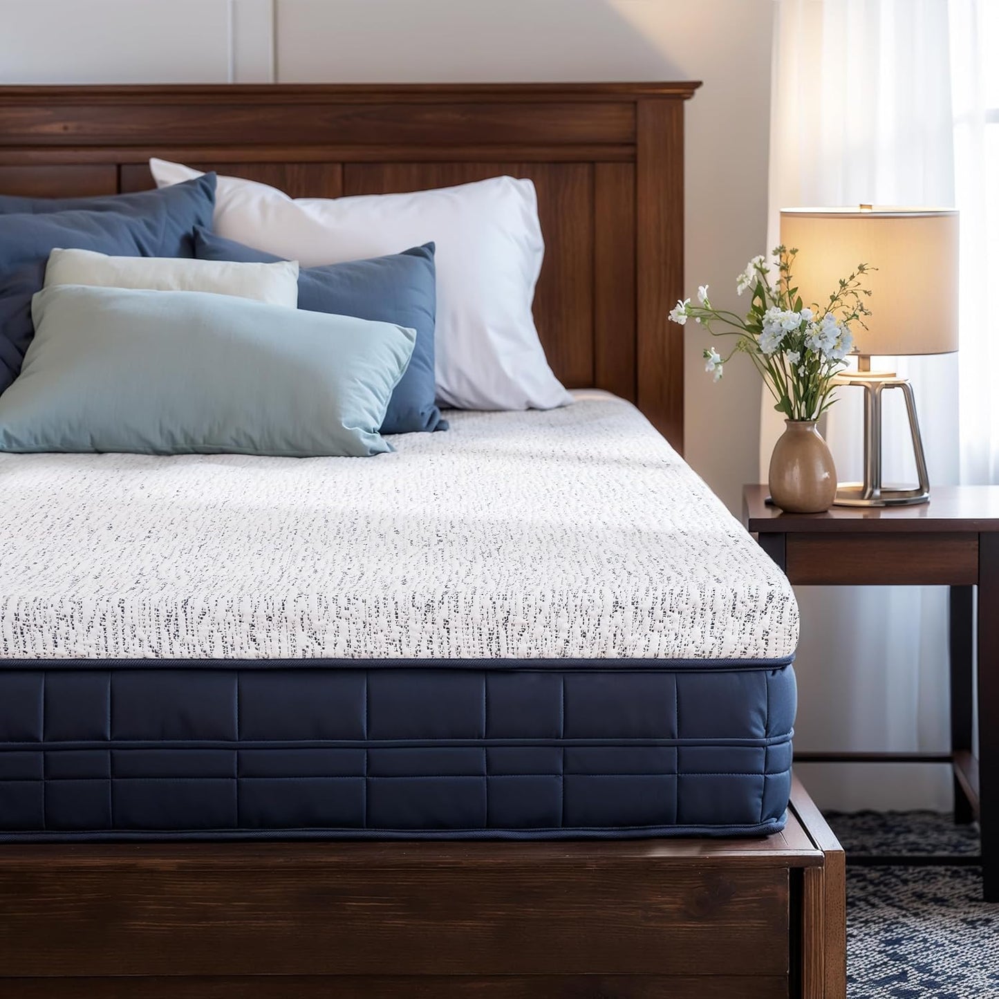 Subrtex Memory Foam Mattress Topper King, 4 Inch Bed Toppers for Pressure Relieving, Soft Mattress Pads with Removable Washable Cover