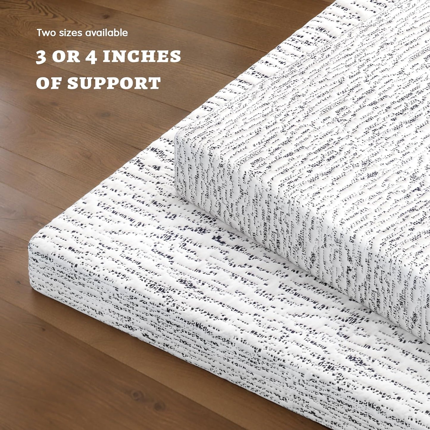 Subrtex Memory Foam Mattress Topper King, 4 Inch Bed Toppers for Pressure Relieving, Soft Mattress Pads with Removable Washable Cover