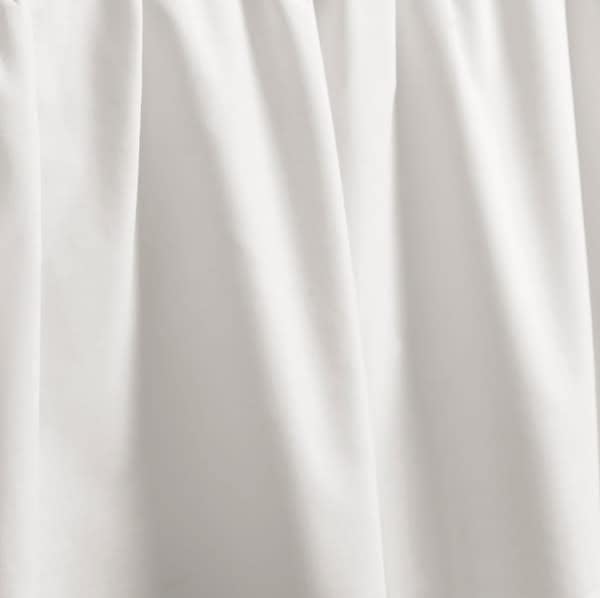 Laura Ashley Home 213151 La Solid Ruffled Bedskirt, White, Queen60X80In