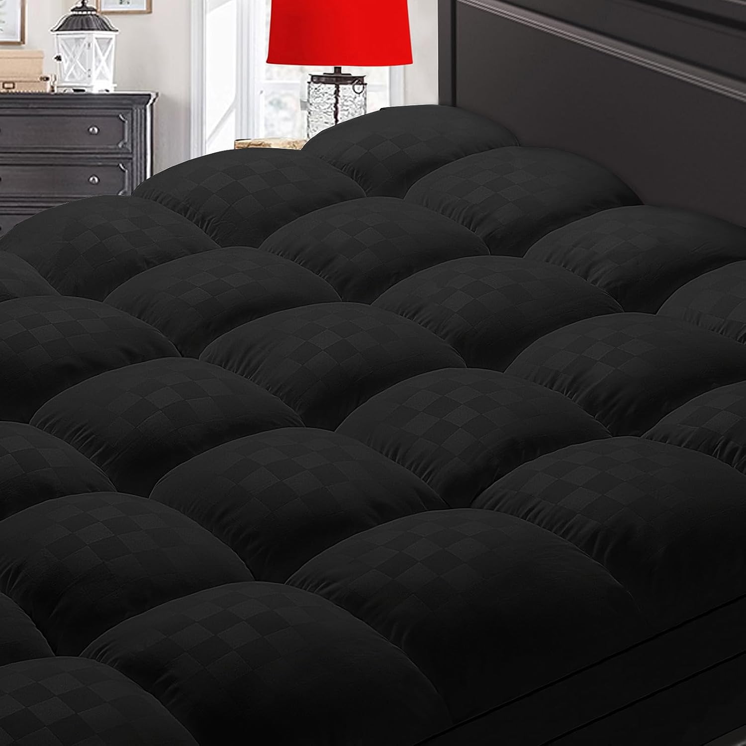 Mattress Topper Queen,Extra Thick Mattress Pad Cover for Back Pain,Cooling Mattress Protector with 8-21 Inch Deep Pocket,Overfilled Down Alternative Filling