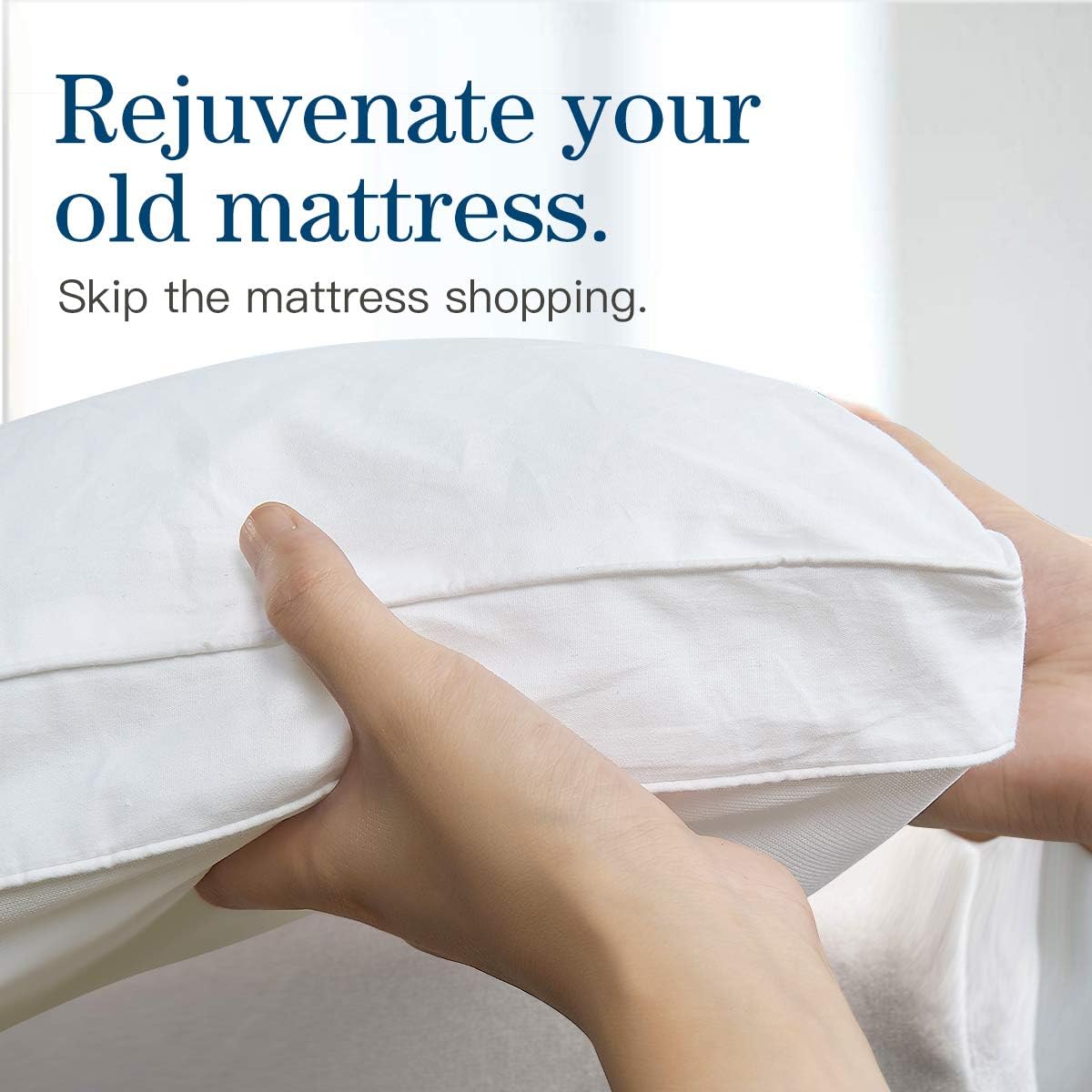 COONP King Mattress Topper, Extra Thick Pillowtop, Cooling Plush Mattress Pad Cover Cotton Top Bed Topper Protector with 8-21 Inch Deep Pocket