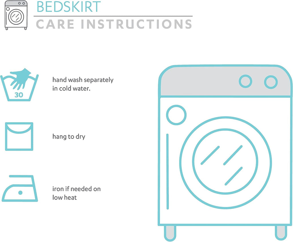 Lush Decor Boho Fringe 15-Inch Tailored Drop Easy Fit Bedskirt, King, Neutral