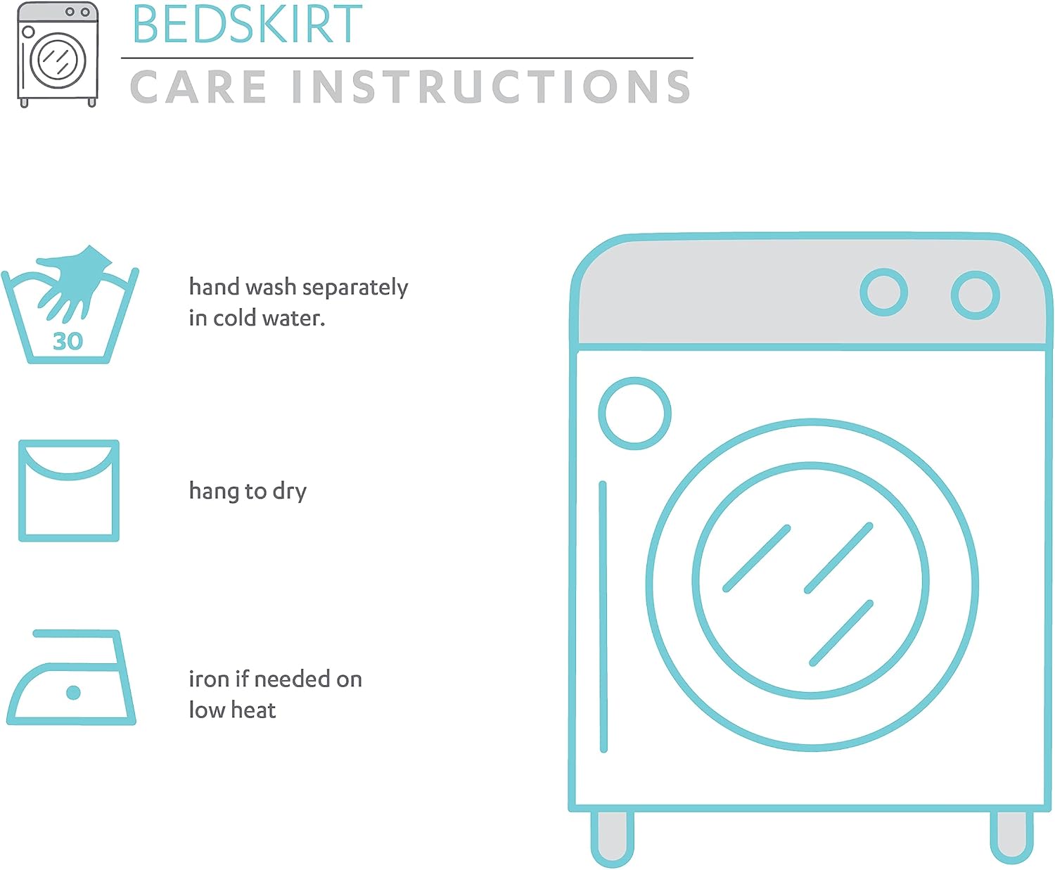 Lush Decor Boho Fringe 15-Inch Tailored Drop Easy Fit Bedskirt, King, Neutral