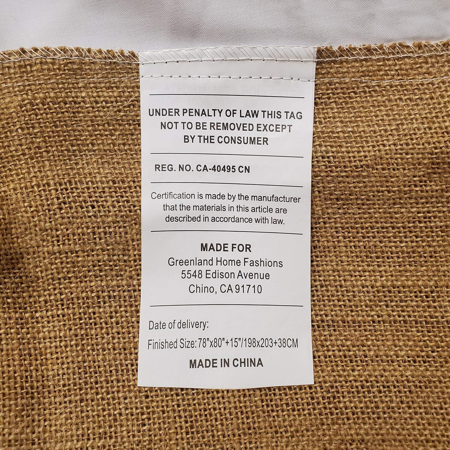 Greenland Home Burlap Bed Skirt, Natural, King