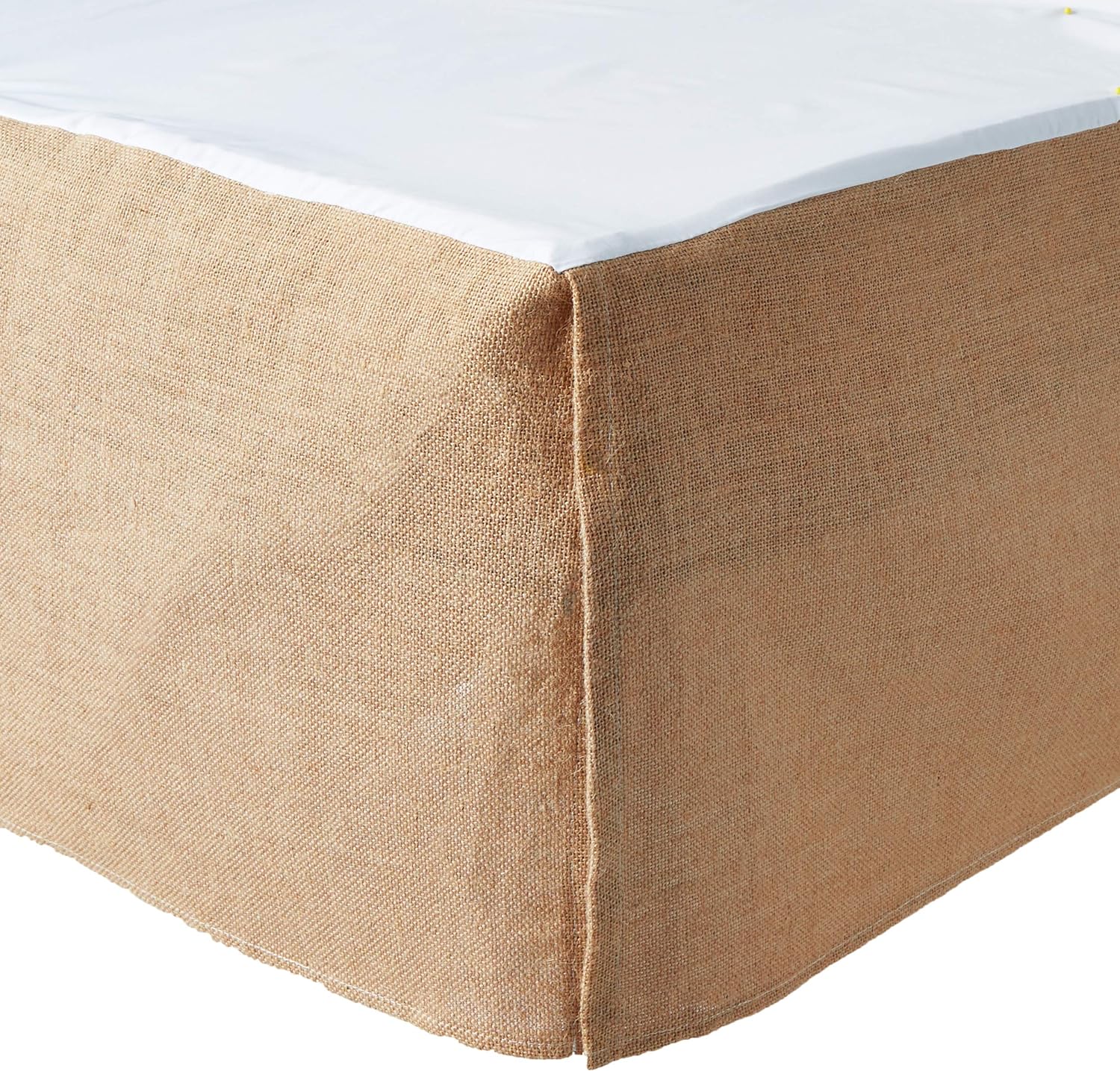Greenland Home Burlap Bed Skirt, Natural, King