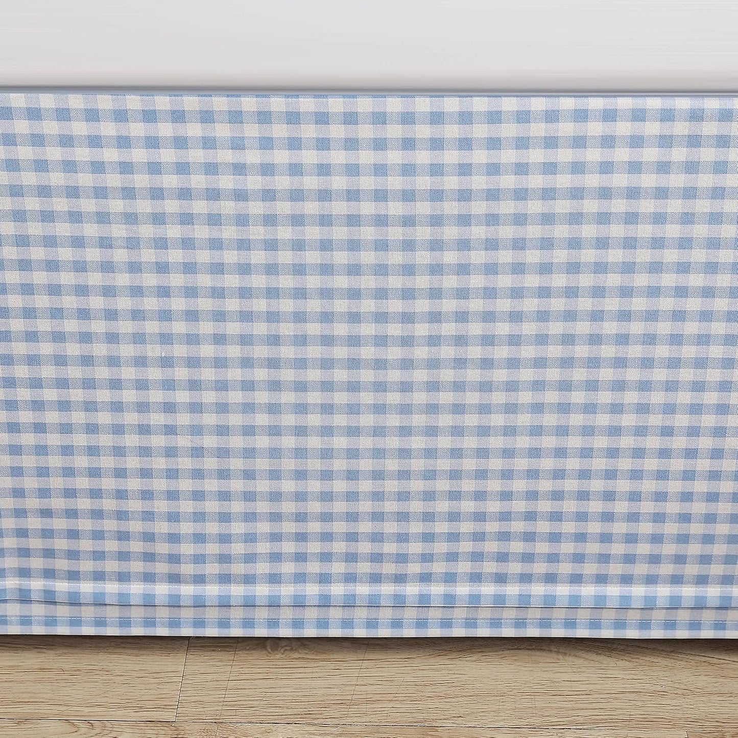 Laura Ashley Home - Cotton Ruffled Bedskirt, Lightweight & Classic Style (Hedy Blue, Queen)