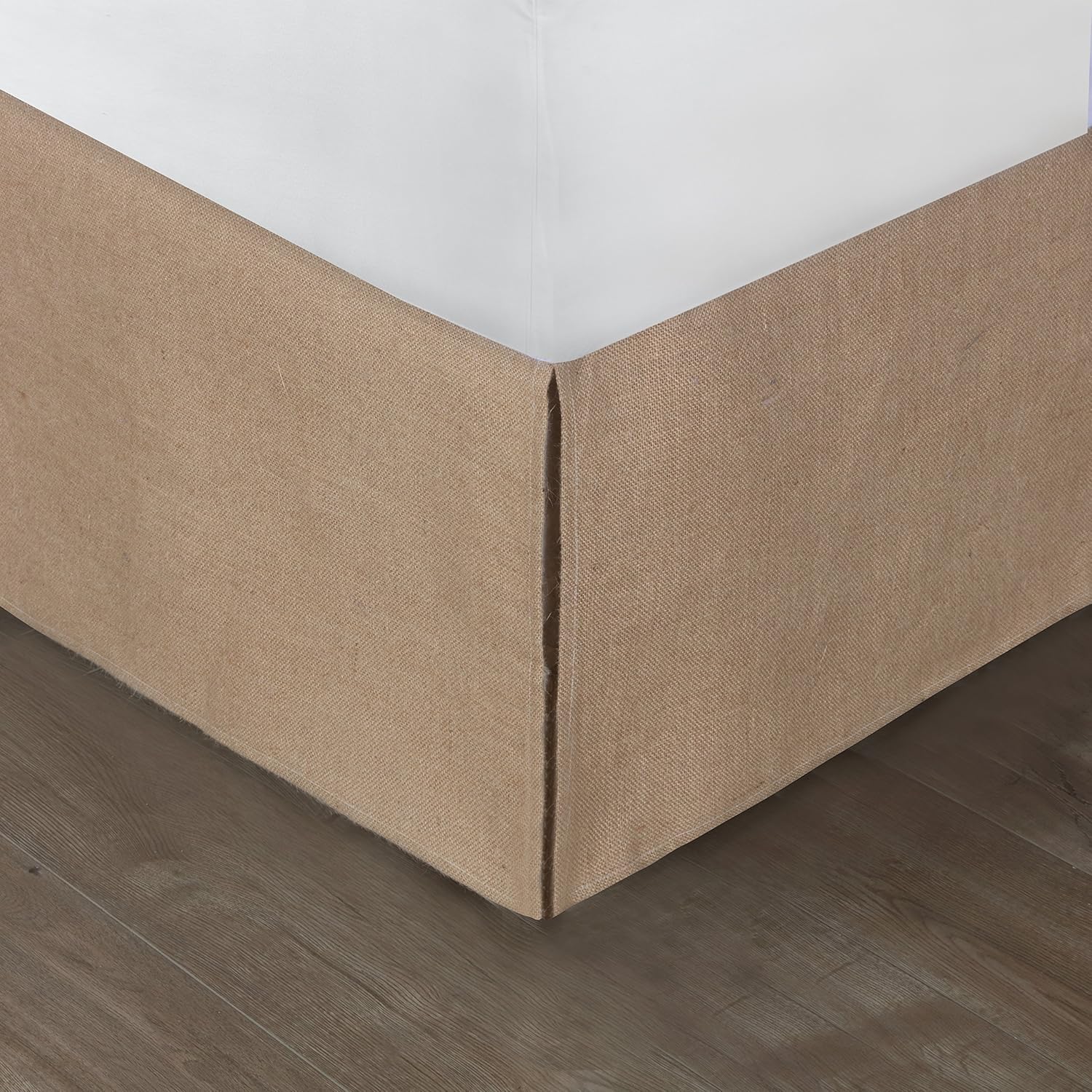 Greenland Home Burlap Bed Skirt, Natural, King